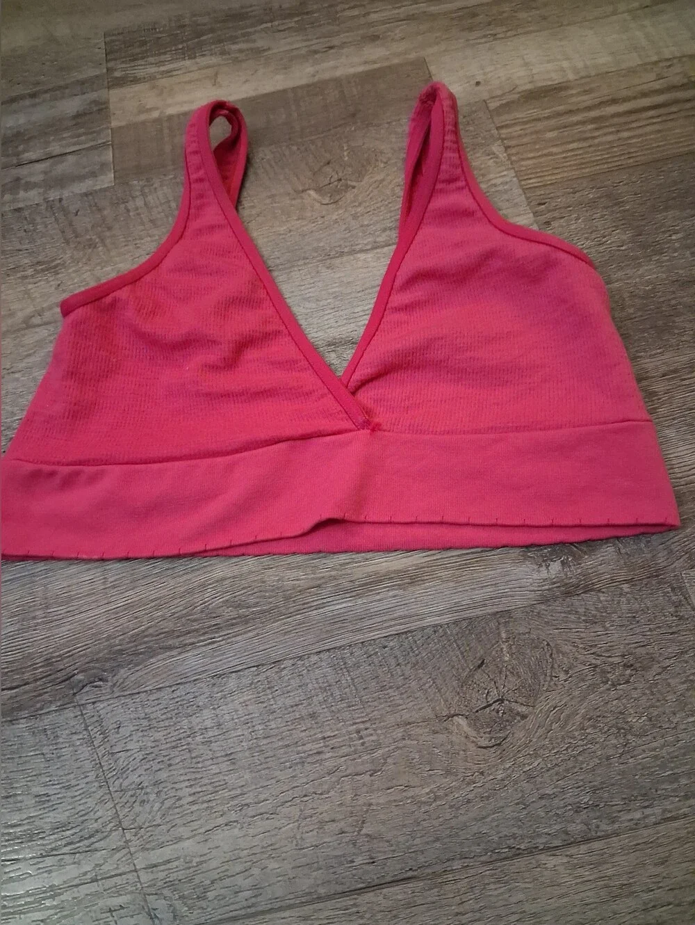 Anthropologie Wireless Bralette Women's Size XS/S Pink Ribbed